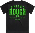 Youth Raised Rough Co. Tee Black/Green