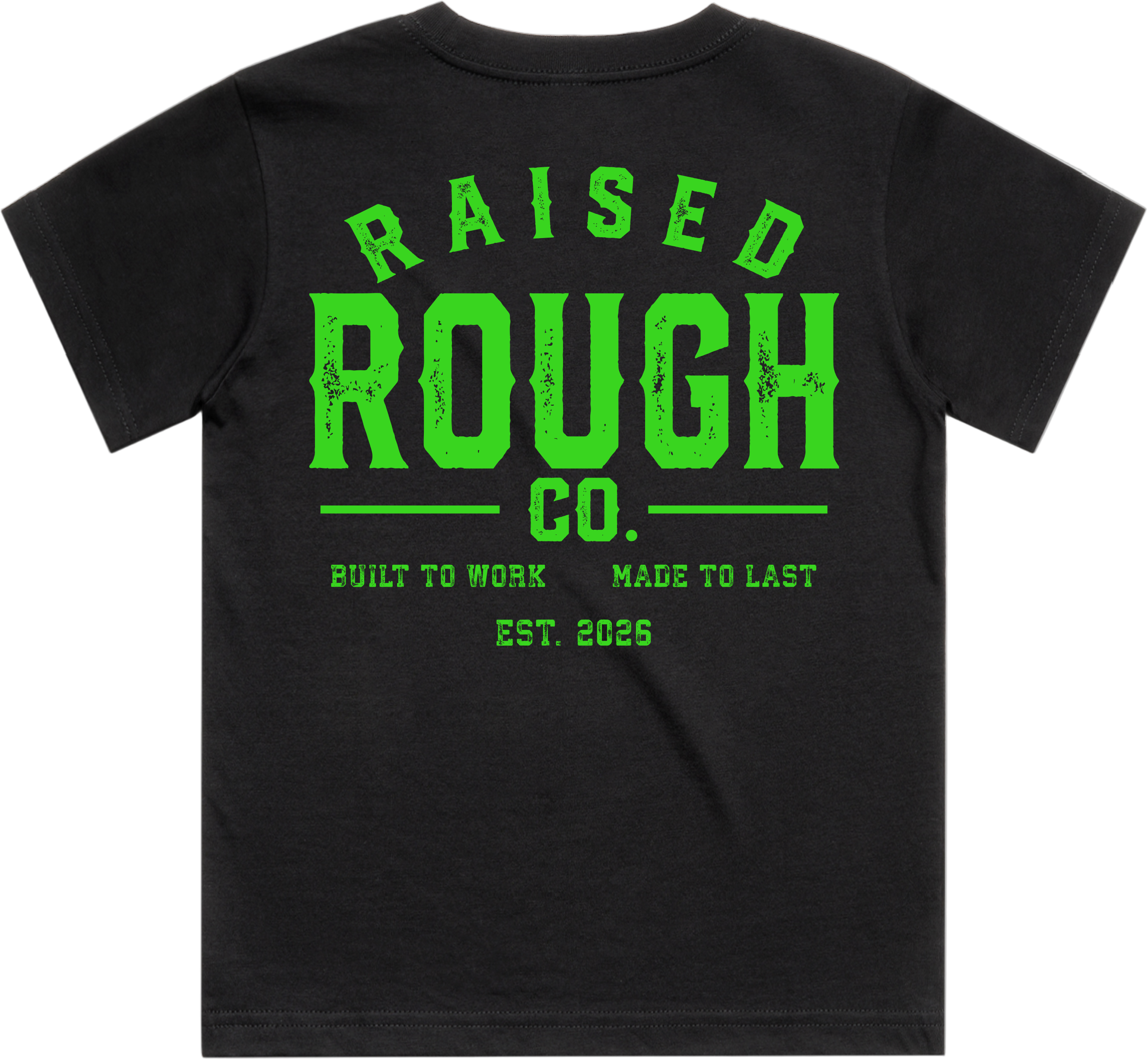 Youth Raised Rough Co. Tee Black/Green