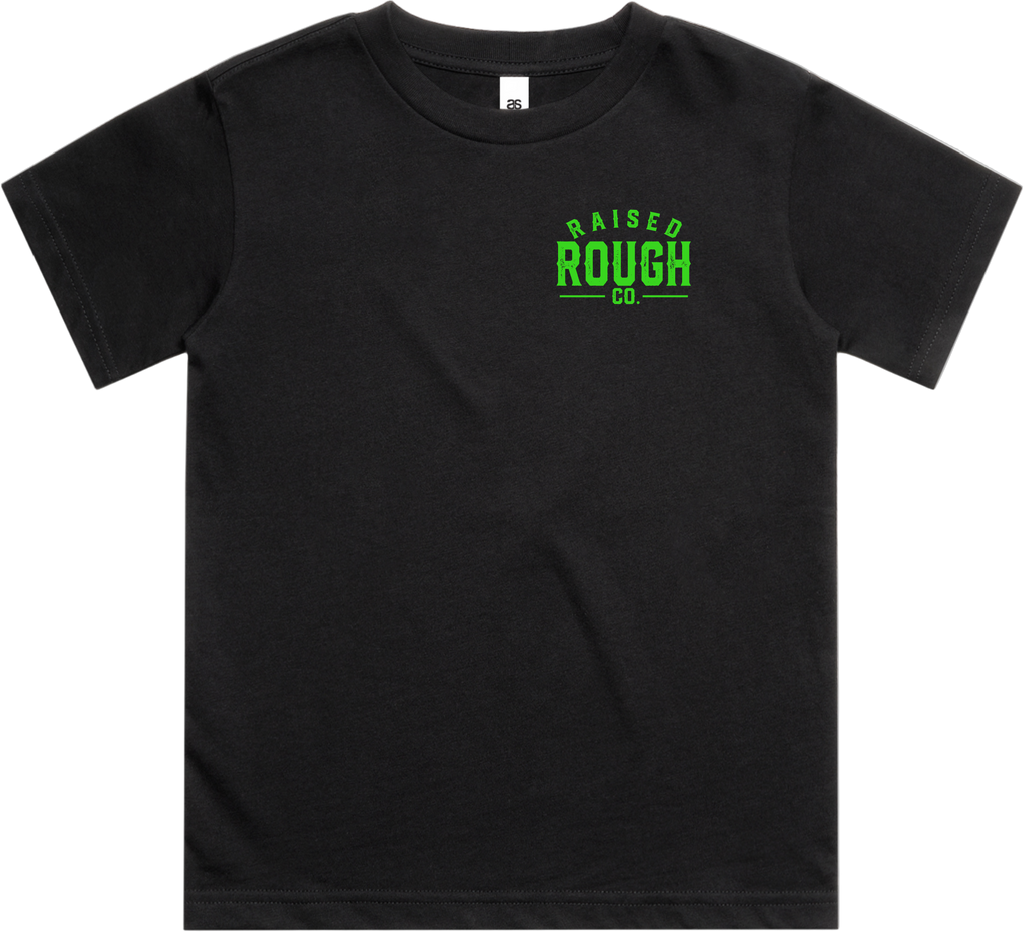 Youth Raised Rough Co. Tee Black/Green