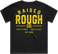 Kid's Raised Rough Co. Tee Black/Yellow