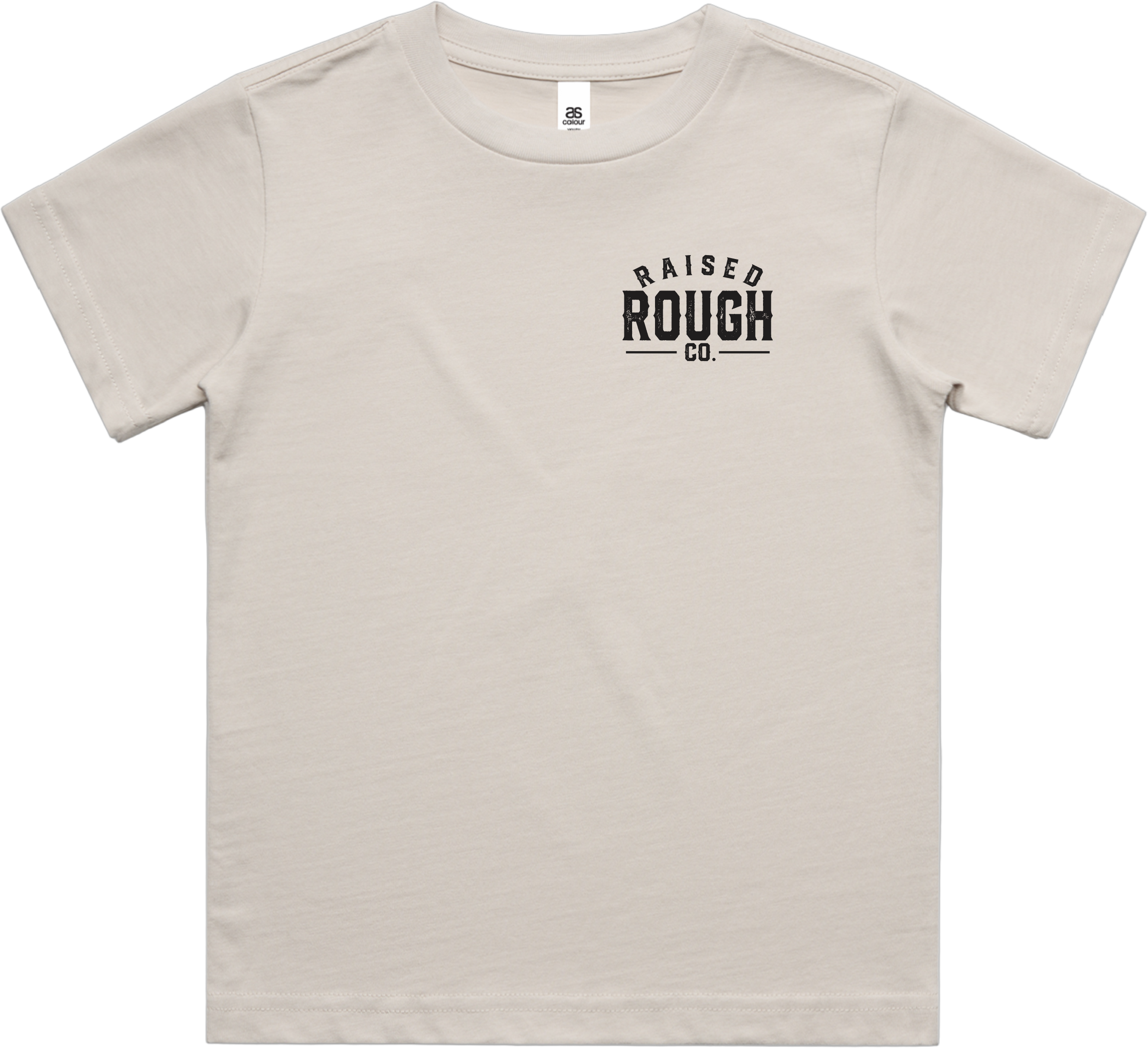 Youth Raised Rough Co. Tee Bone/Black