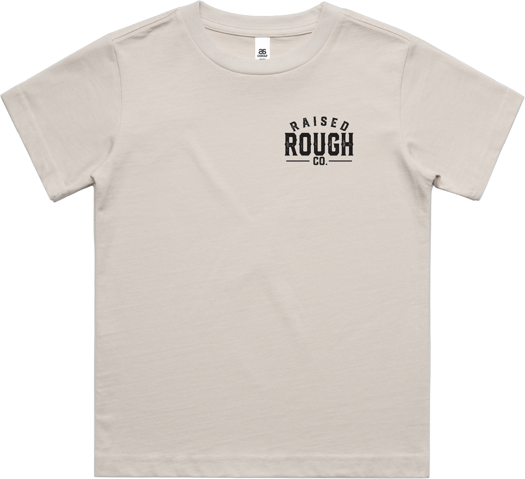 Kid's Raised Rough Co. Tee Bone/Black