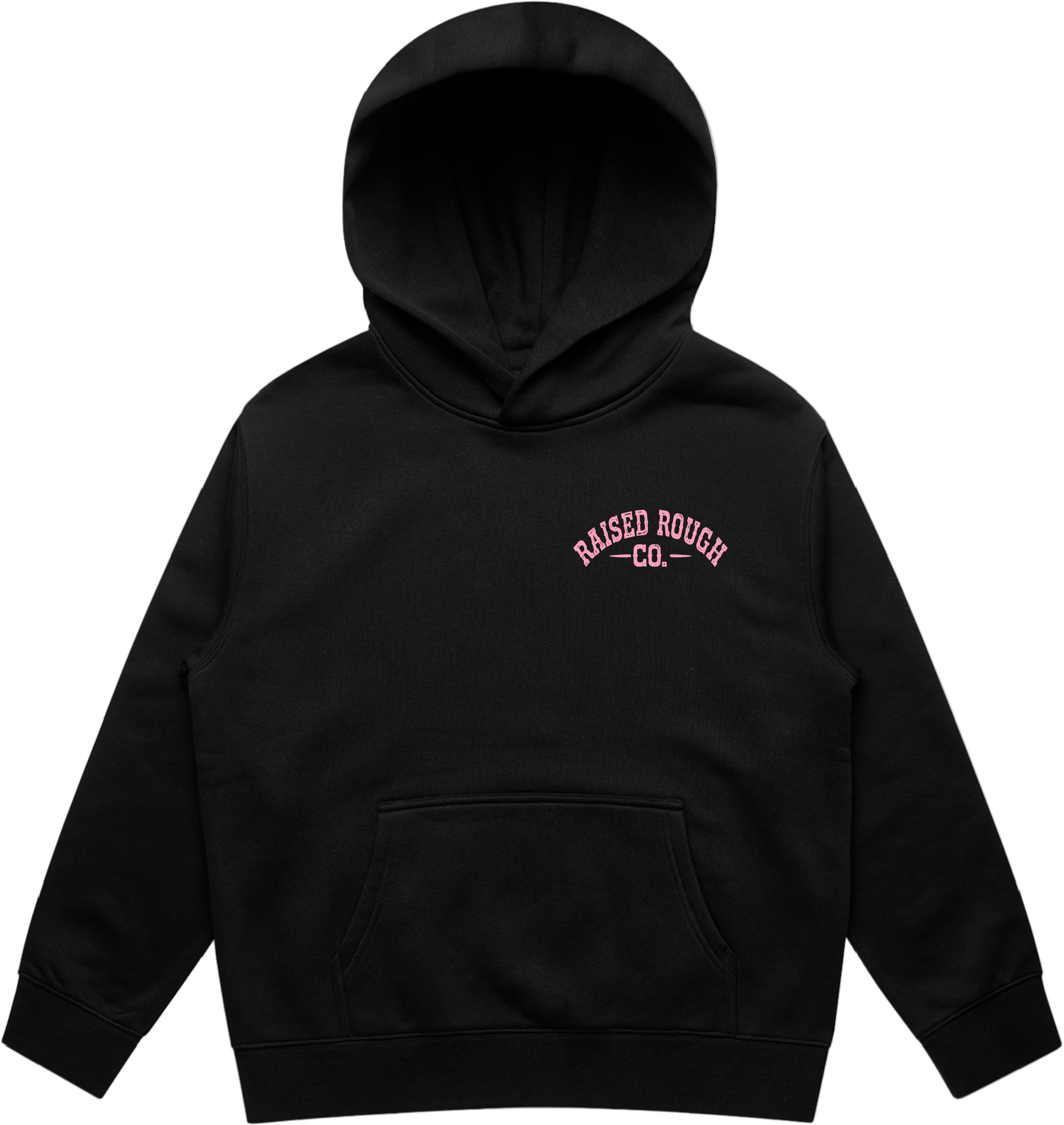 Kid's  Raised Rough Co. Relaxed Hood – Black/Cowgirl