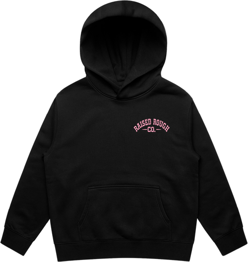 Kid's  Raised Rough Co. Relaxed Hood – Black/Cowgirl