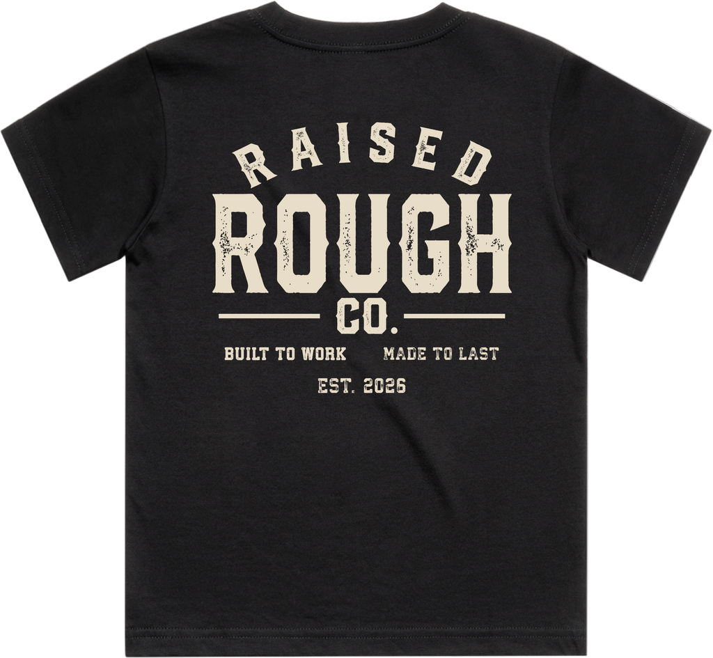 Youth Raised Rough Co. Tee Black/Cream