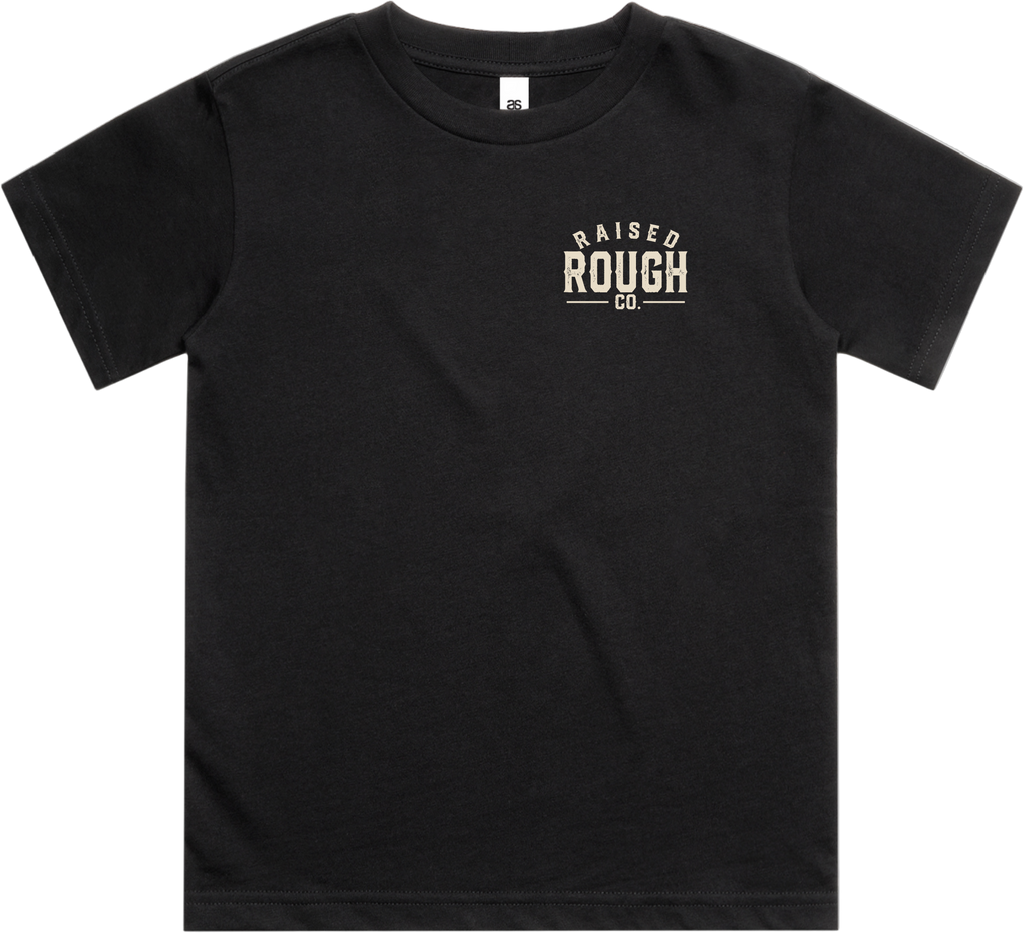 Youth Raised Rough Co. Tee Black/Cream