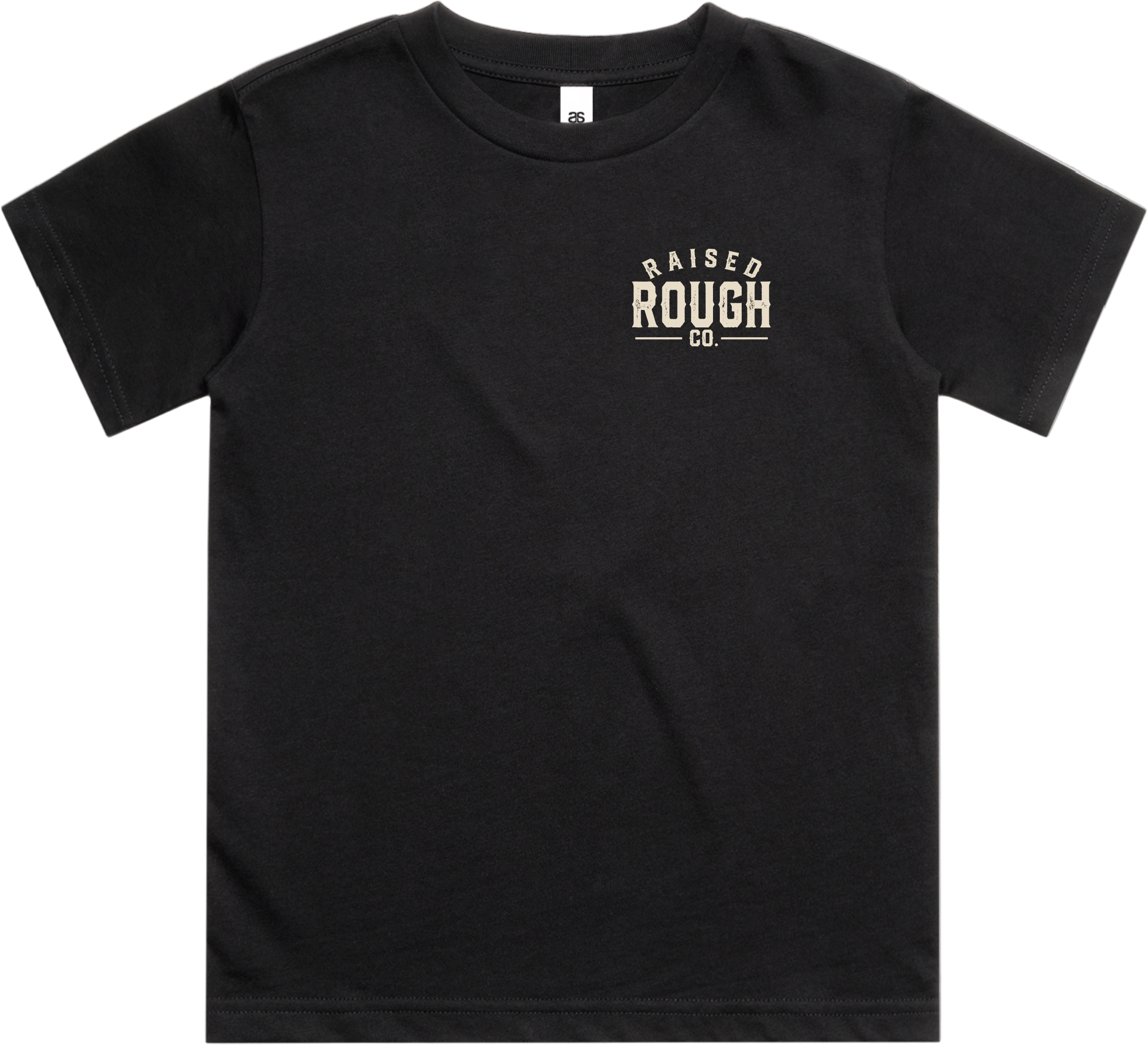 Kid's Raised Rough Co. Tee Black/Cream