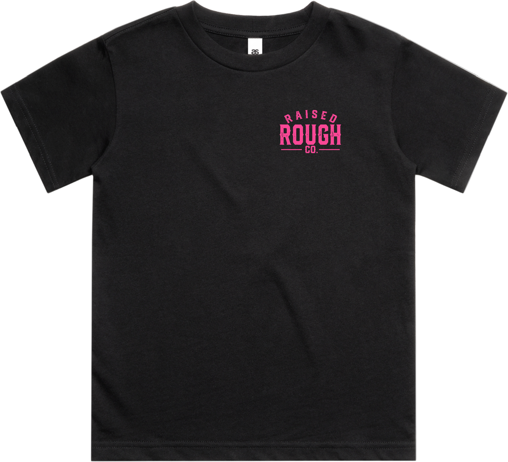 Youth Raised Rough Co. Tee Black/Pink