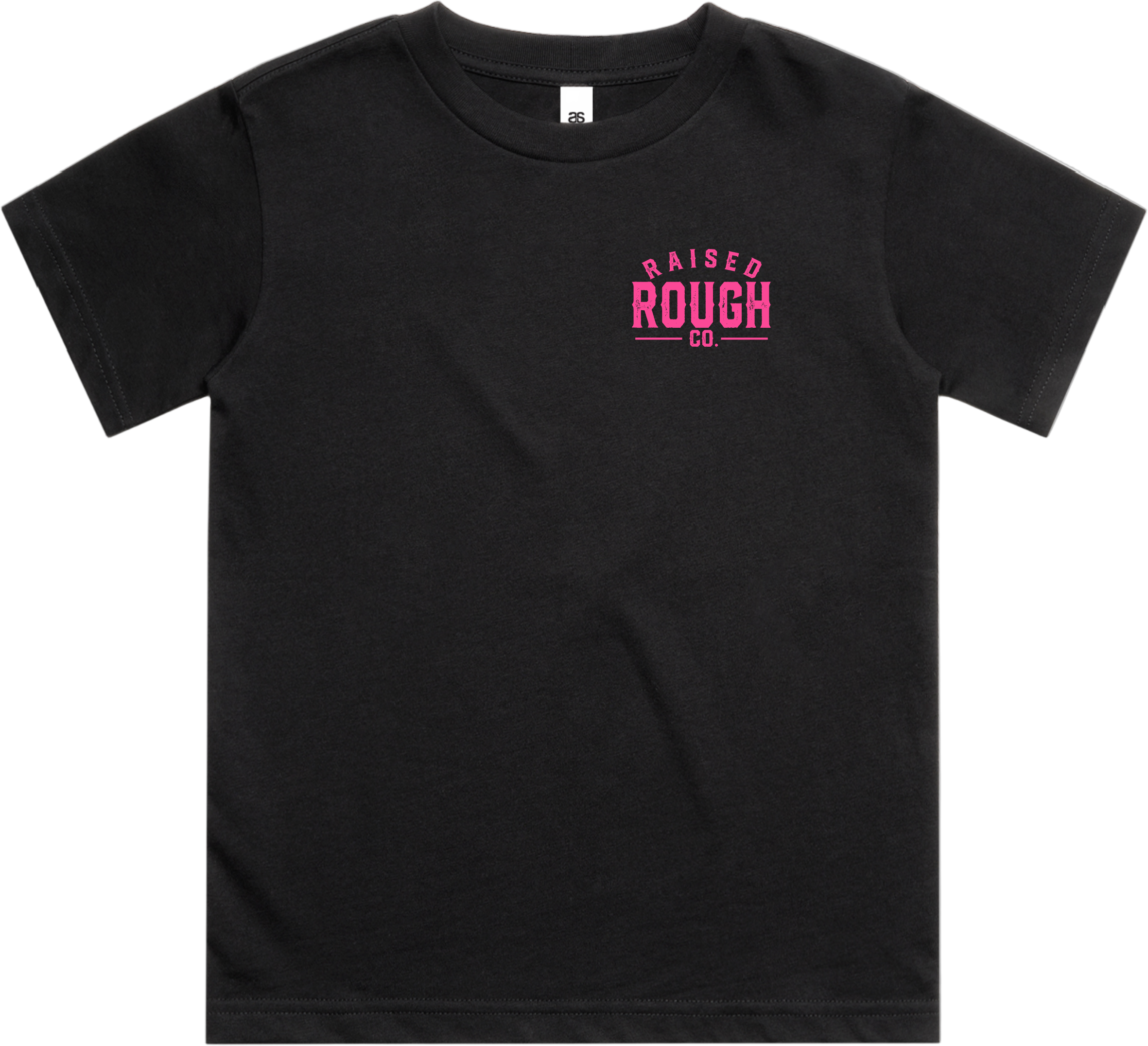 Youth Raised Rough Co. Tee Black/Pink