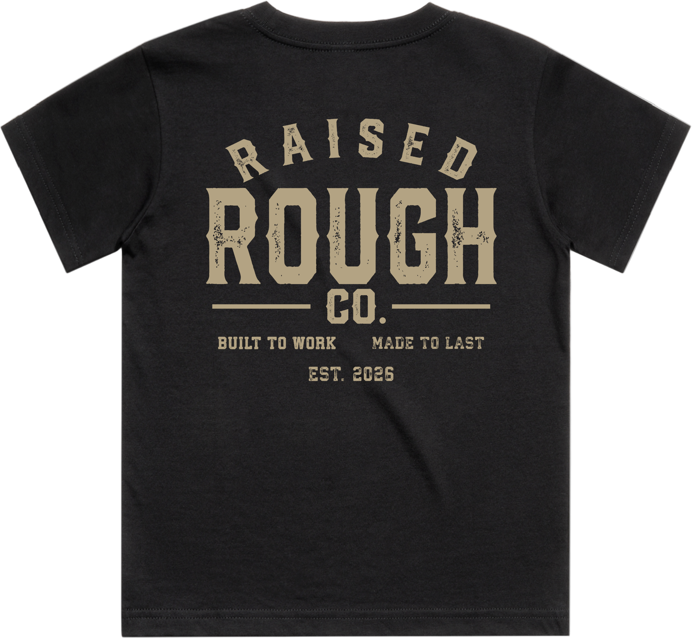 Youth Raised Rough Co. Tee Black/Sand