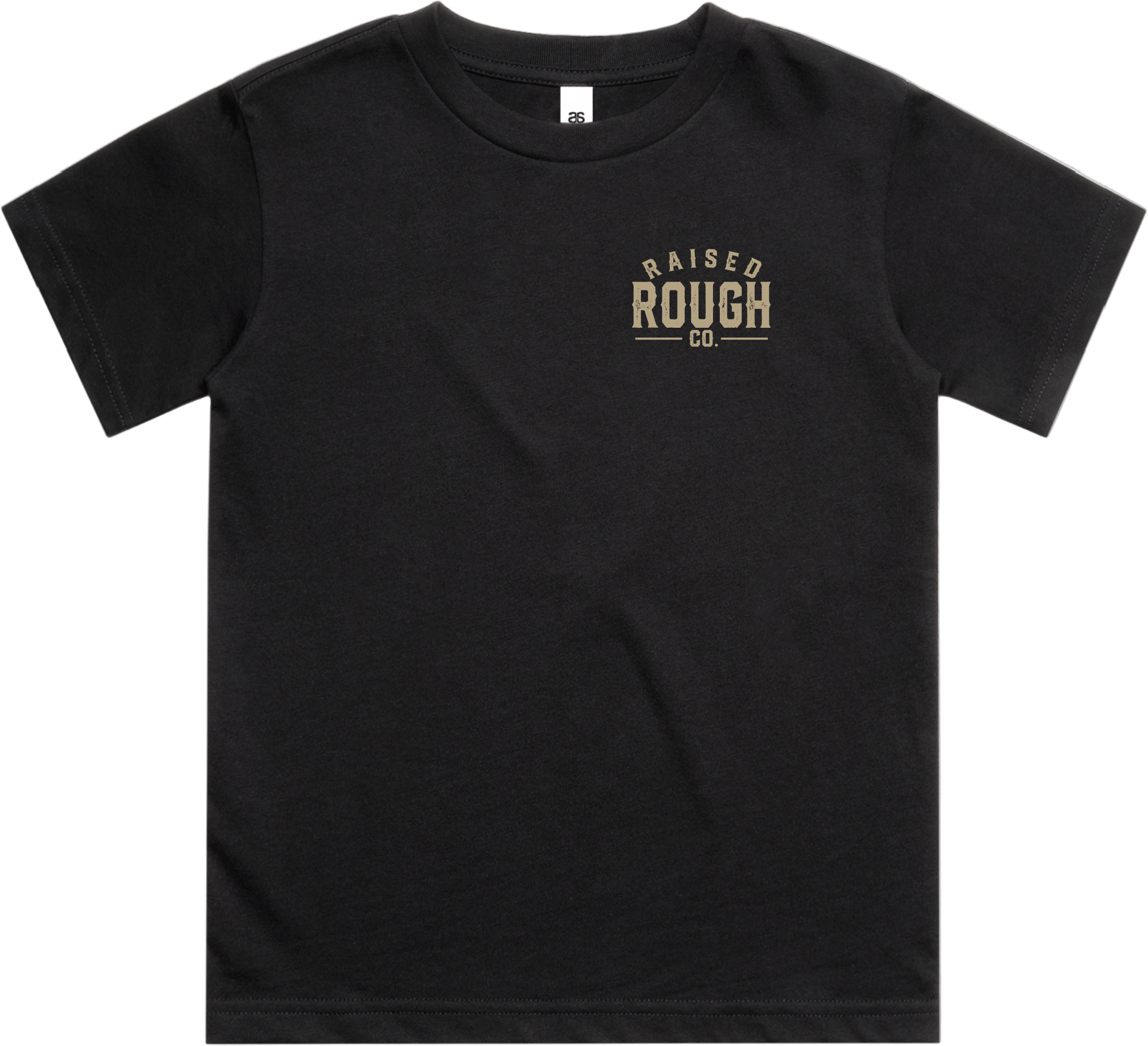 Kid's Raised Rough Co. Tee Black/Sand