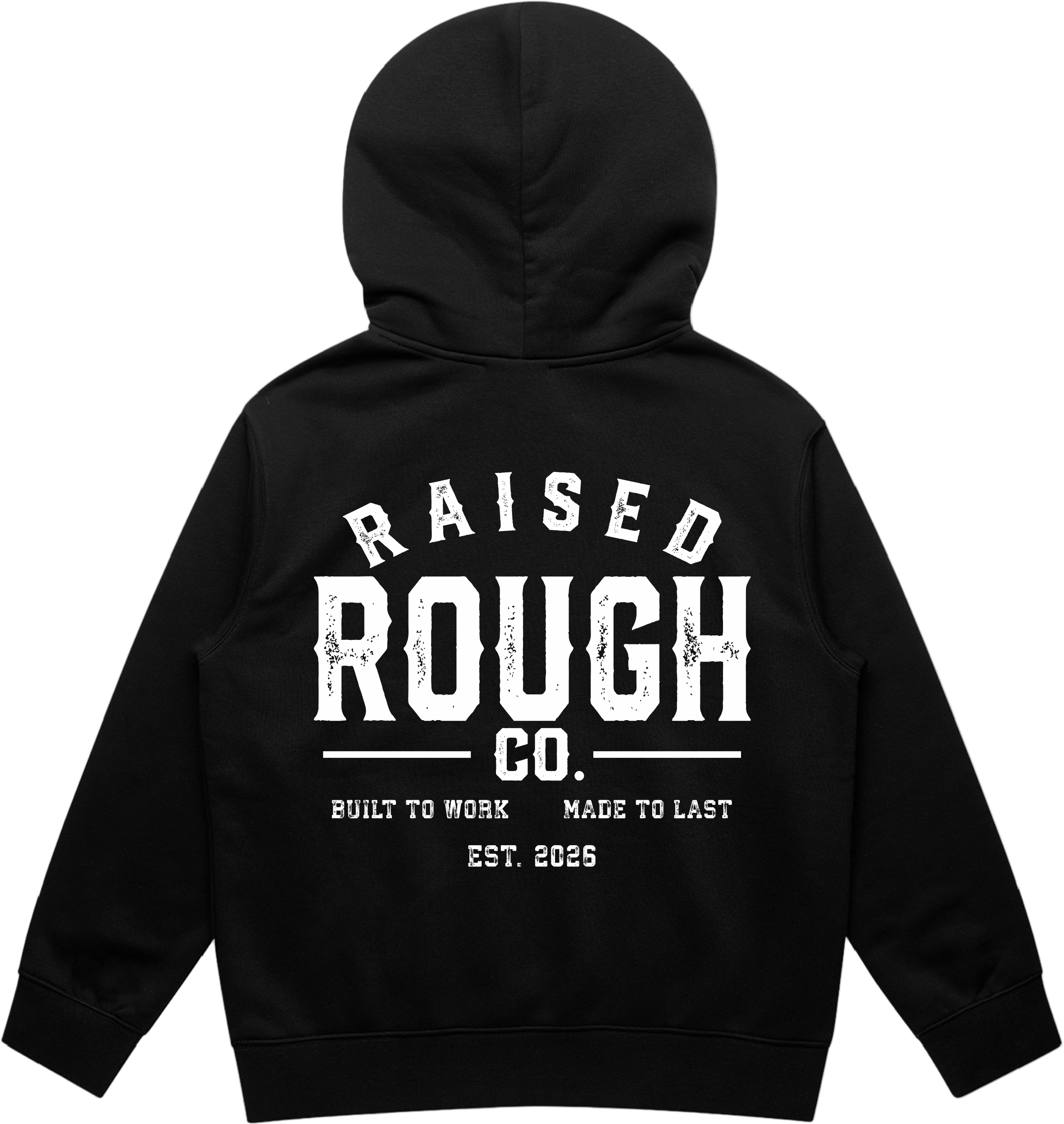 Youth Raised Rough Co. Relaxed Hood – Black/White