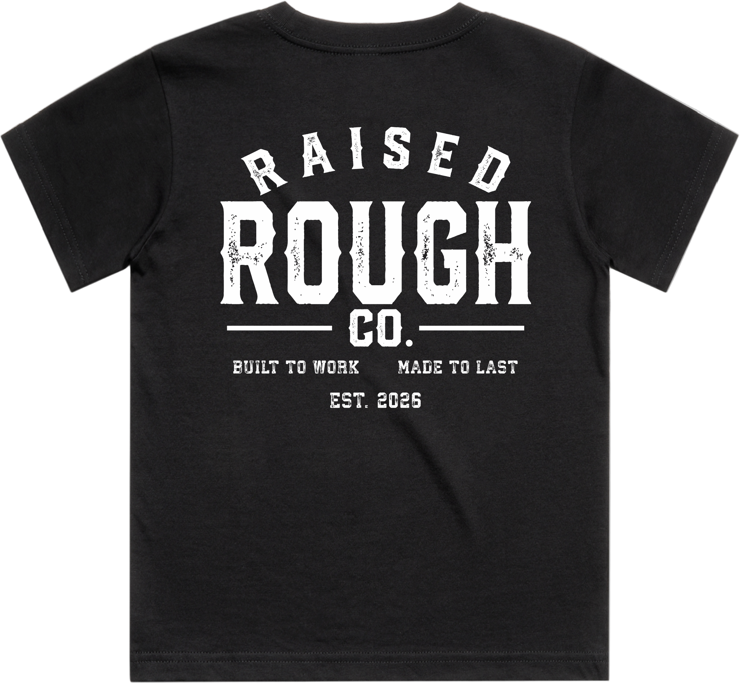 Youth Raised Rough Co. Tee Black/White
