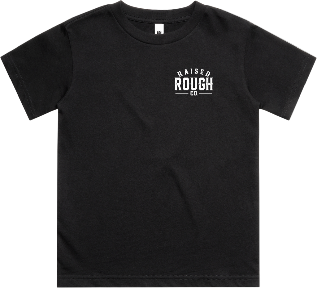 Youth Raised Rough Co. Tee Black/White