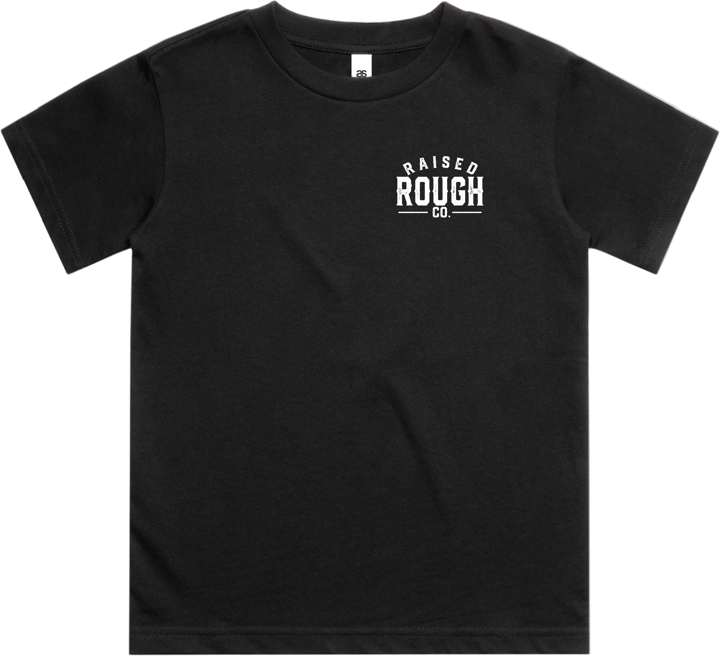 Youth Raised Rough Co. Tee Black/White
