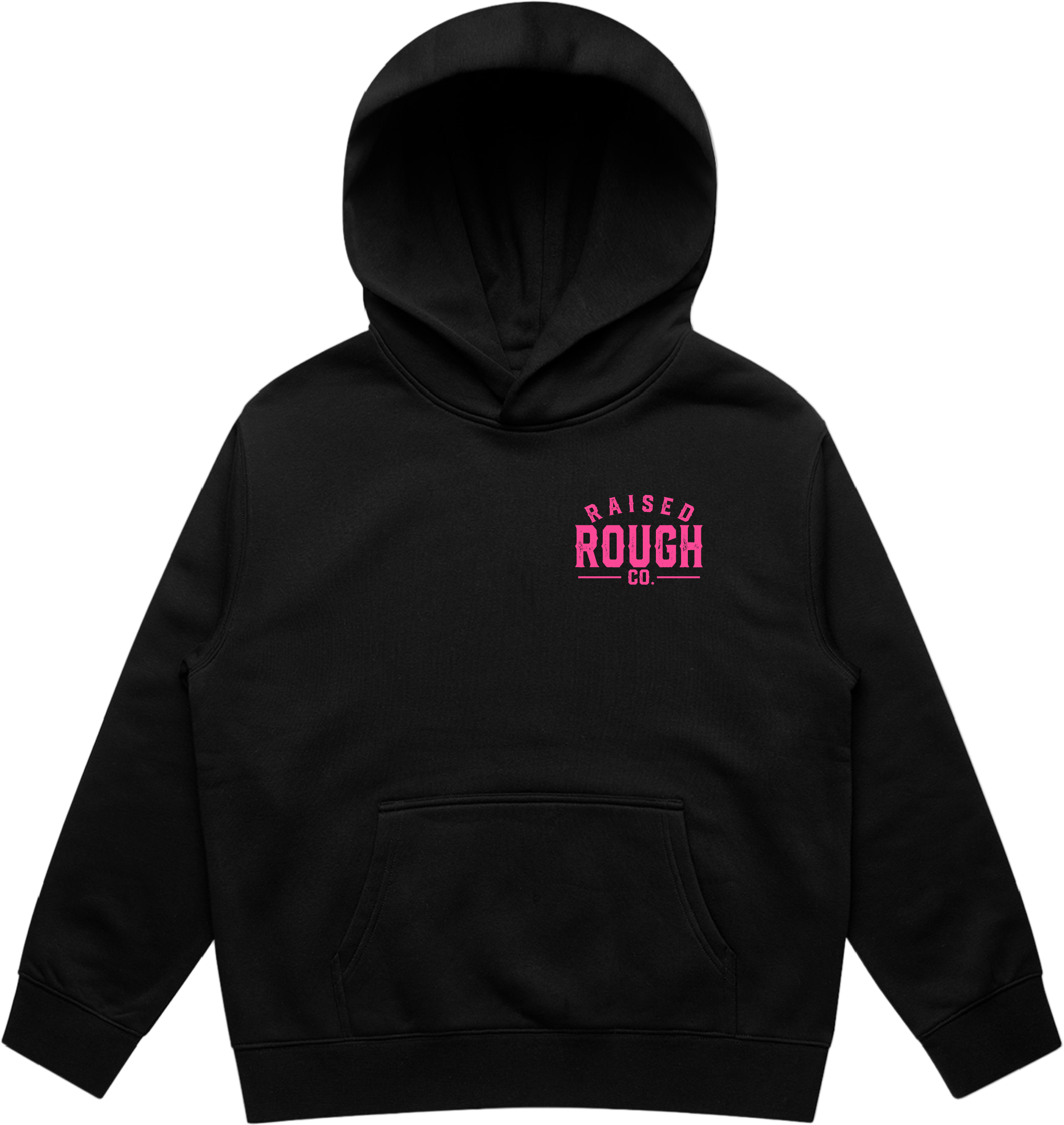 Youth Raised Rough Co. Relaxed Hood – Black/Pink