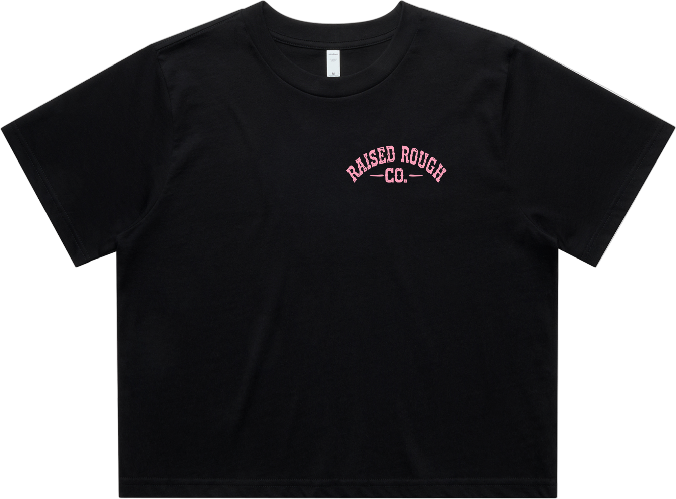 Women's Raised Rough Co. Crop Tee - Black/Cowgirl