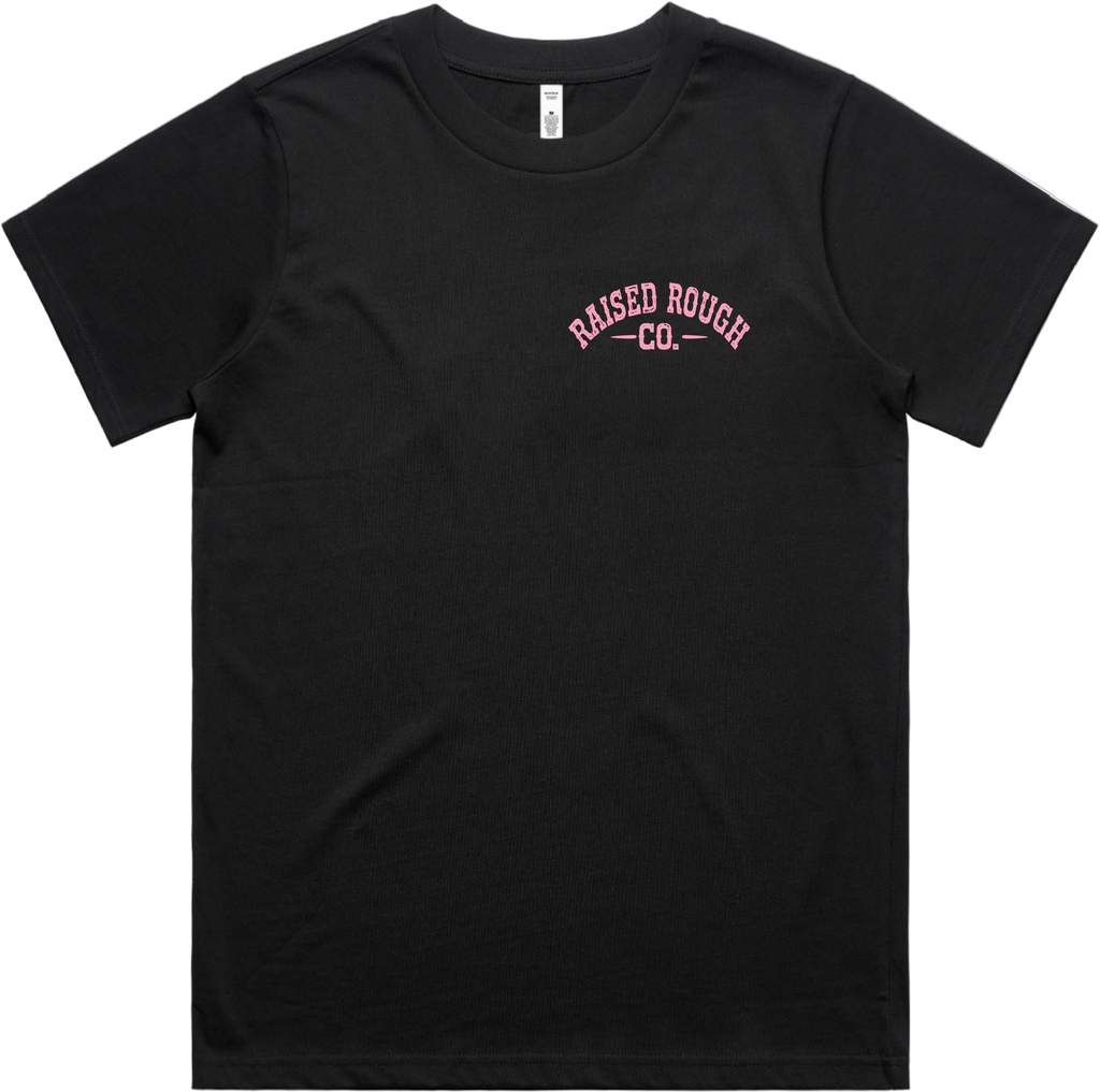 Women's Raised Rough Co. Tee - Black/Cowgirl