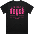 Women's Raised Rough Co. Classic Tee - Black/Pink