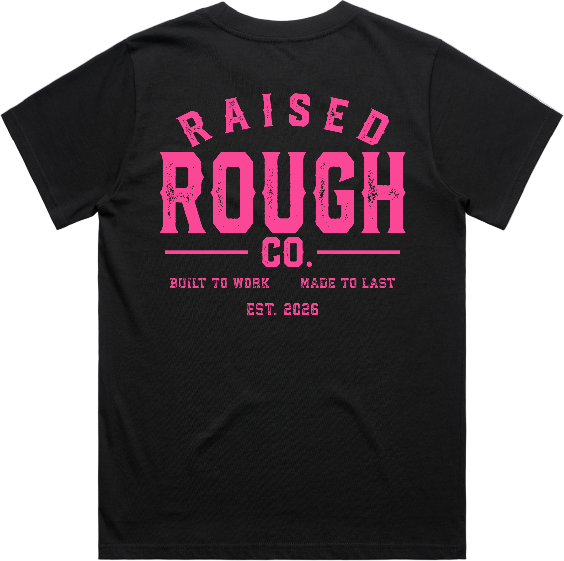 Women's Raised Rough Co. Classic Tee - Black/Pink