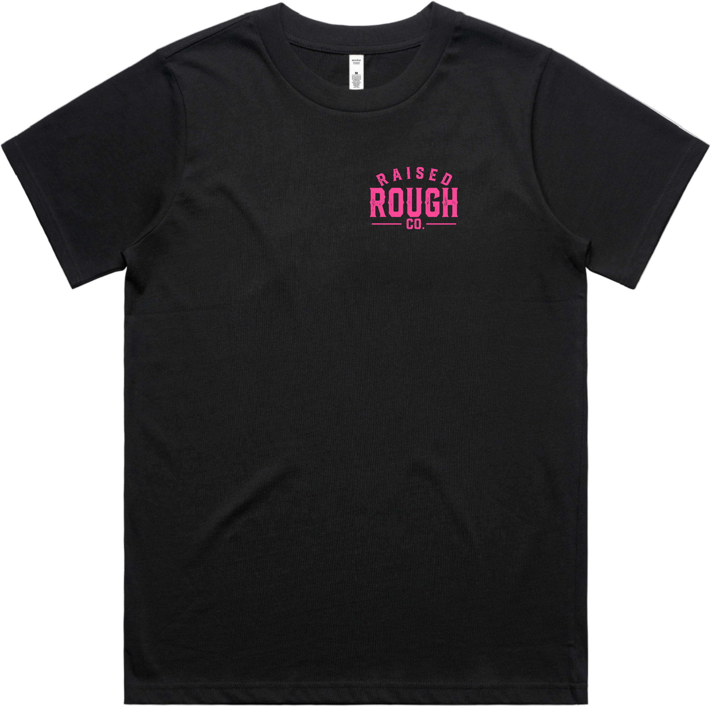 Women's Raised Rough Co. Classic Tee - Black/Pink