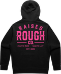 Unisex Raised Rough Co. Relaxed Hood – Black/Pink