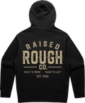 Unisex Raised Rough Co. Relaxed Hood – Black/Sand