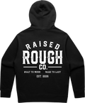 Unisex Raised Rough Co. Relaxed Hood – Black/White