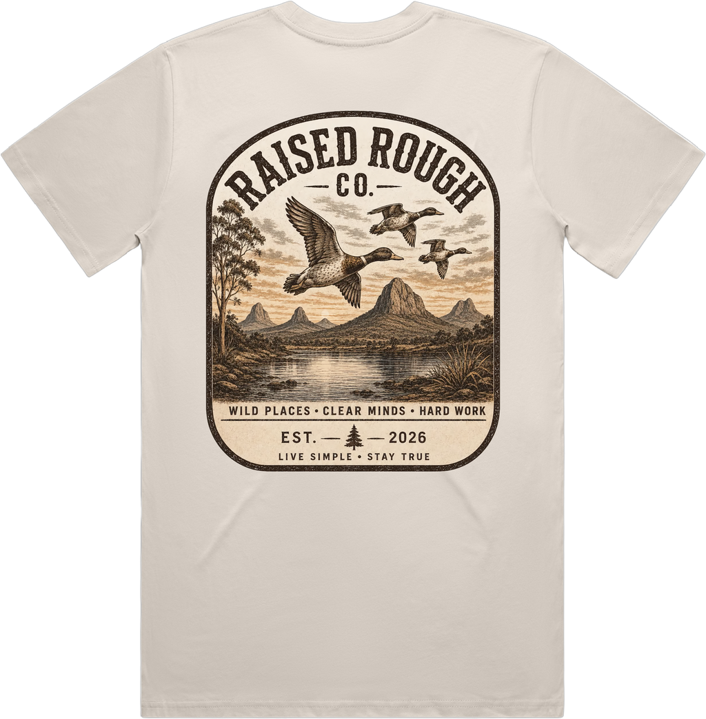 Men's Raised Rough Co. Classic Tee – Bone/Duck