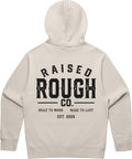 Unisex Raised Rough Co. Relaxed Hood – Bone/Black
