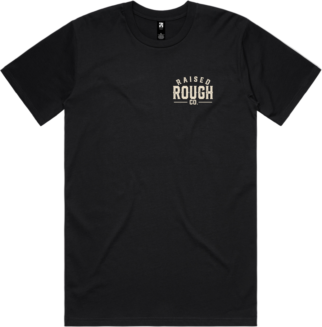 Men's Raised Rough Co. Classic Tee – Black/Cream