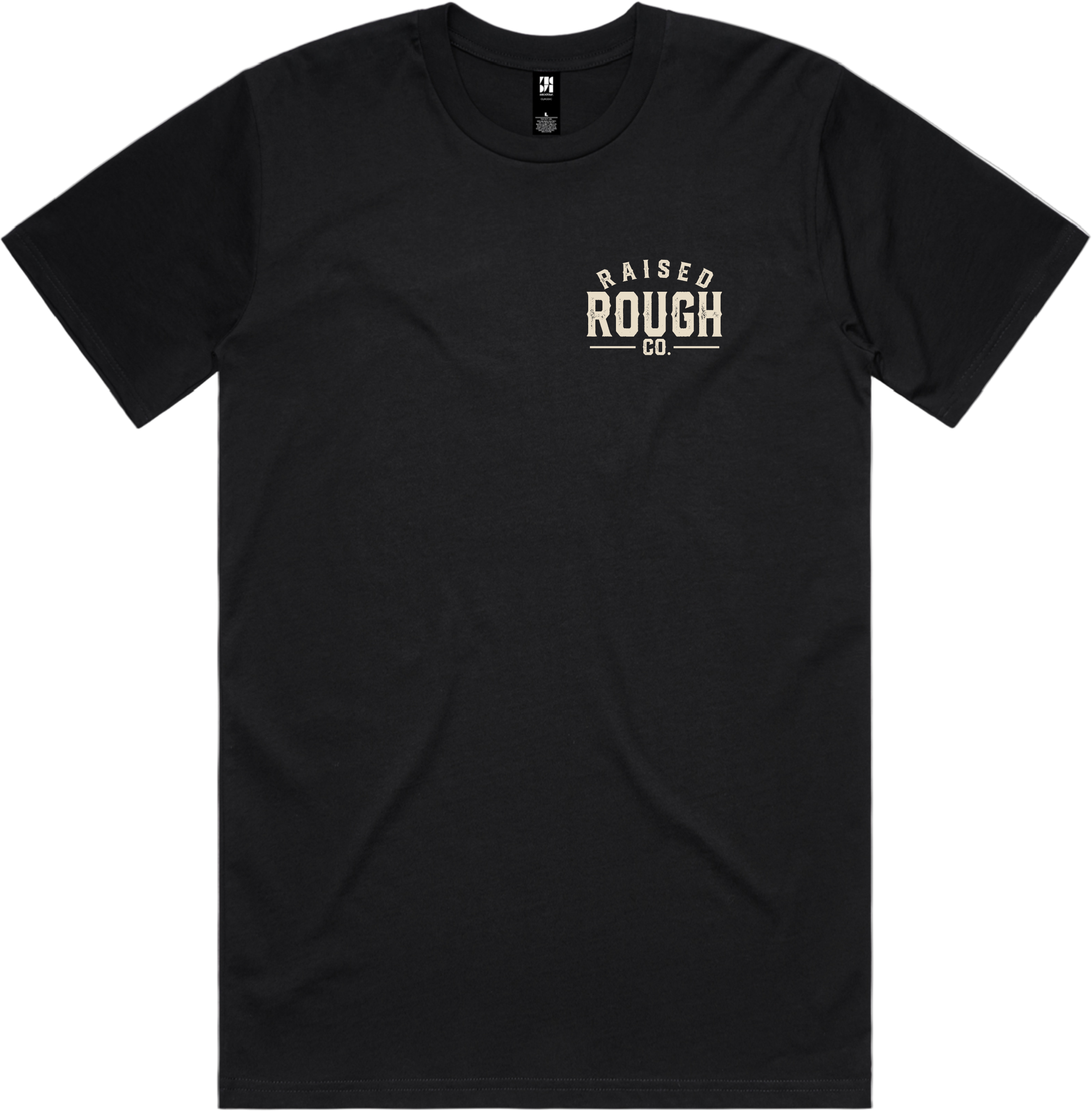 Men's Raised Rough Co. Classic Tee – Black/Cream