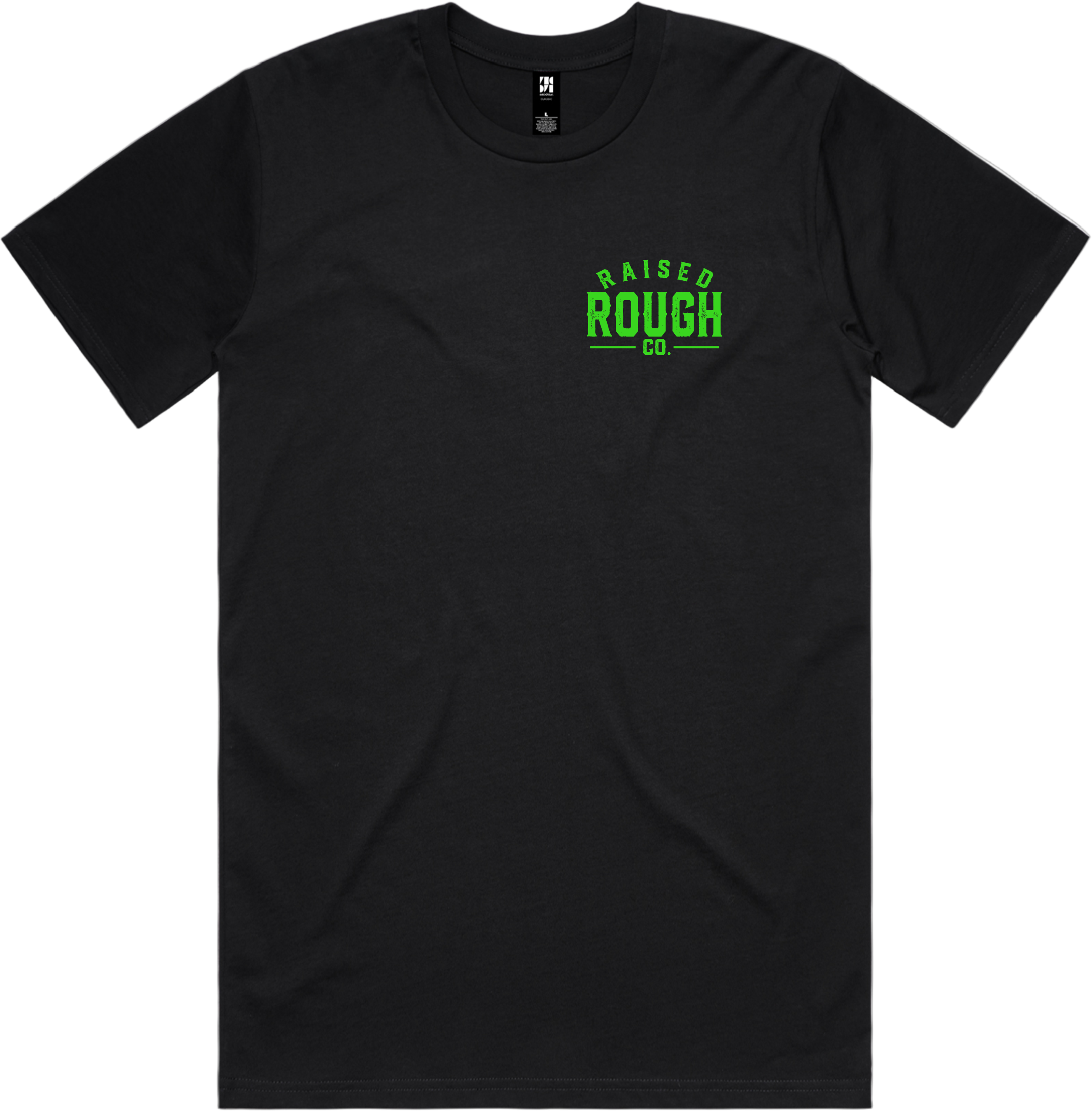 Men's Raised Rough Co. Classic Tee – Black/Green