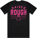Men's Raised Rough Co. Classic Tee – Black/Pink