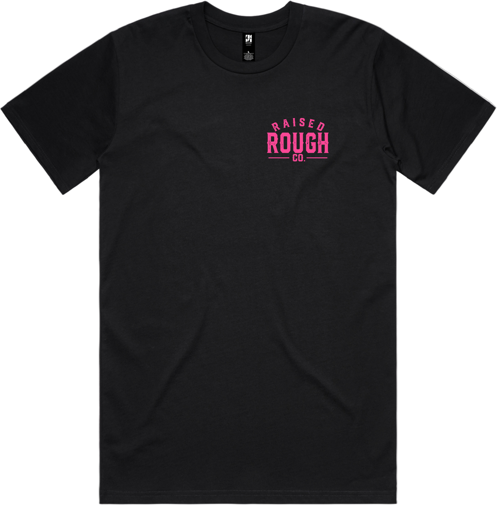 Men's Raised Rough Co. Classic Tee – Black/Pink