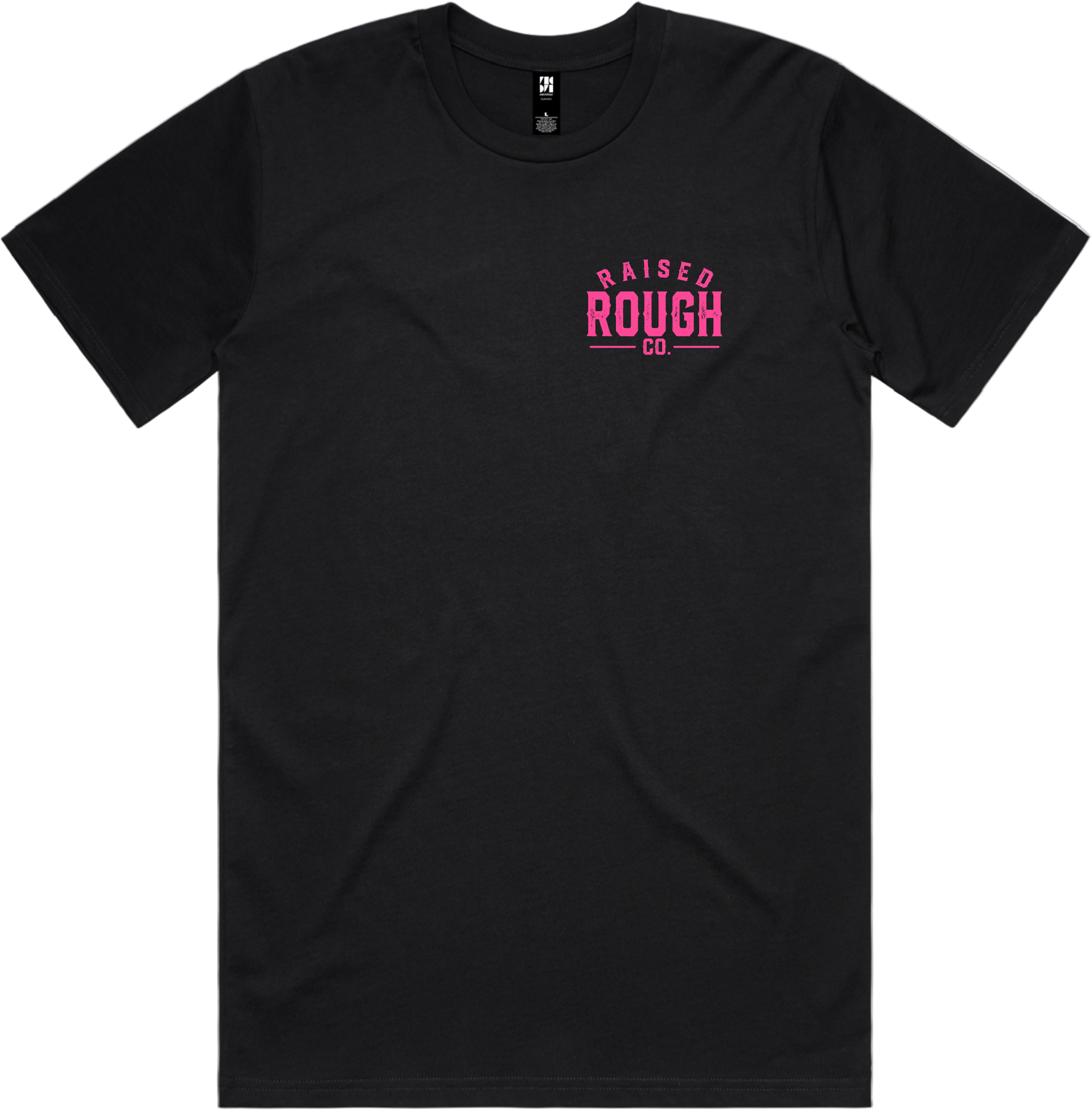 Men's Raised Rough Co. Classic Tee – Black/Pink