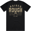 Men's Raised Rough Co. Classic Tee – Black/Sand