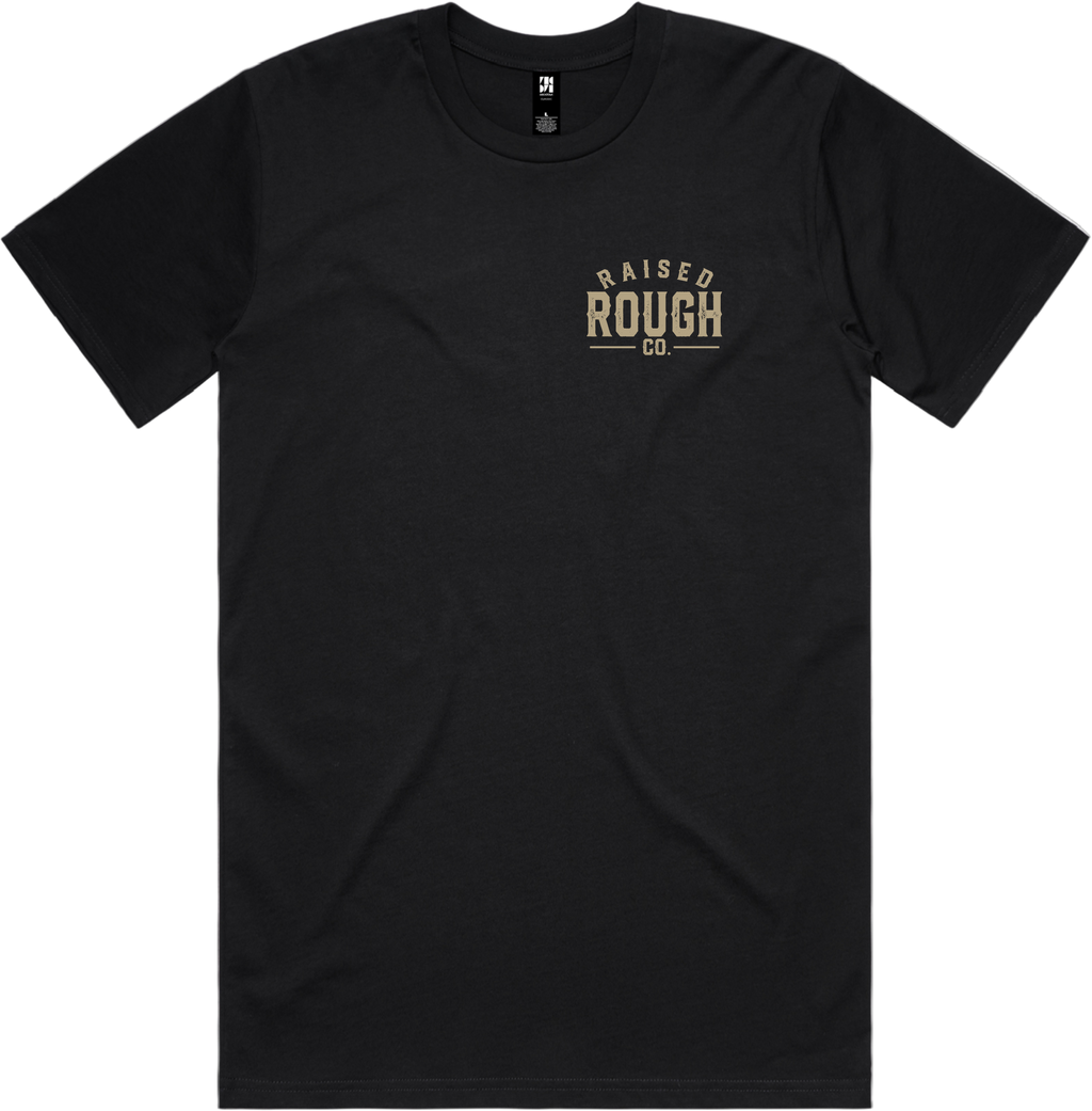 Men's Raised Rough Co. Classic Tee – Black/Sand