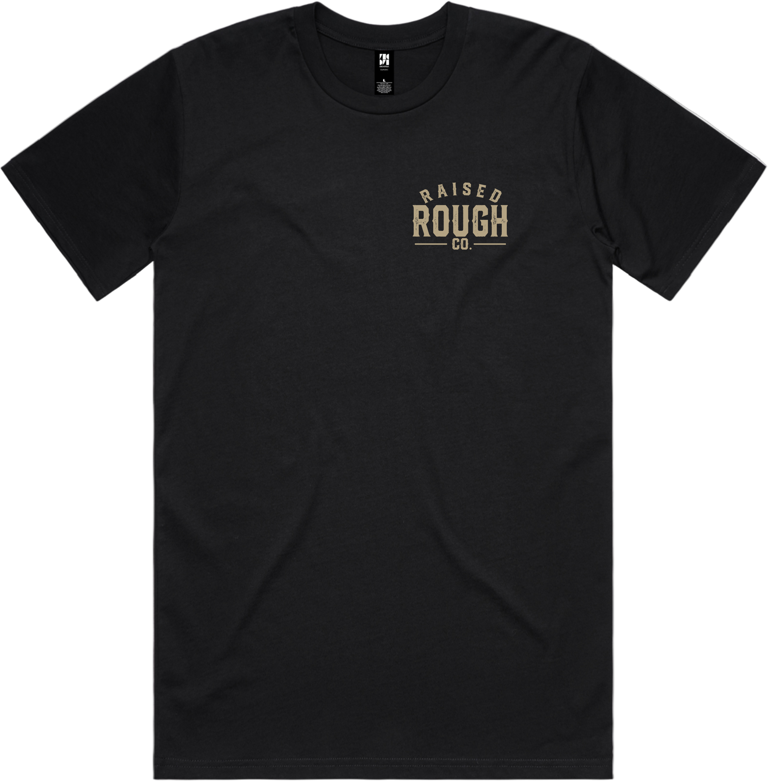 Men's Raised Rough Co. Classic Tee – Black/Sand
