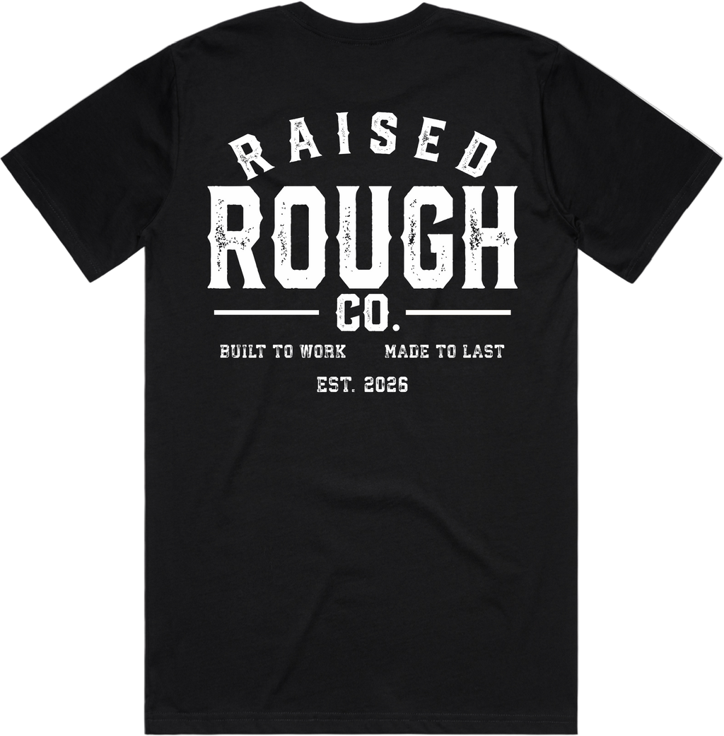 Men's Raised Rough Co. Classic Tee – Black/White