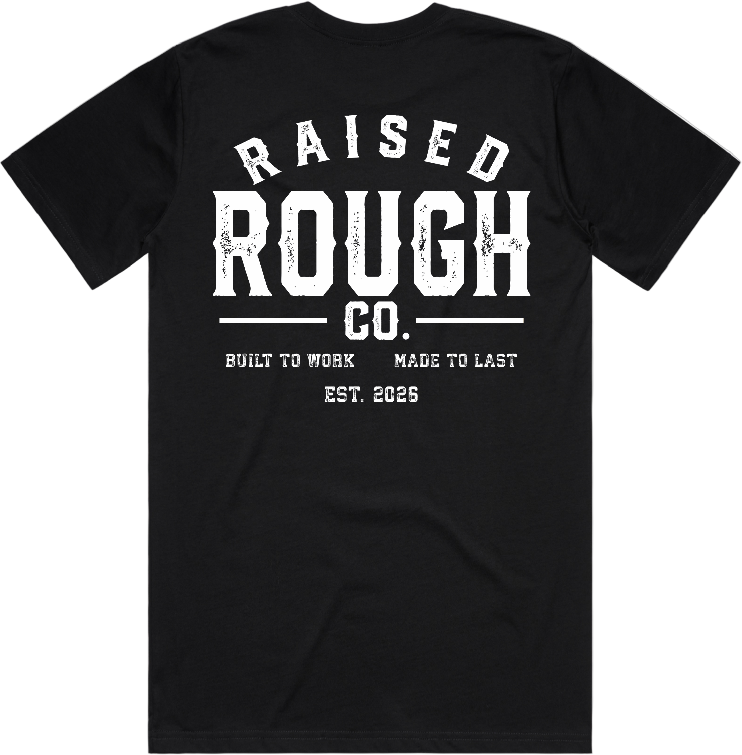 Men's Raised Rough Co. Classic Tee – Black/White