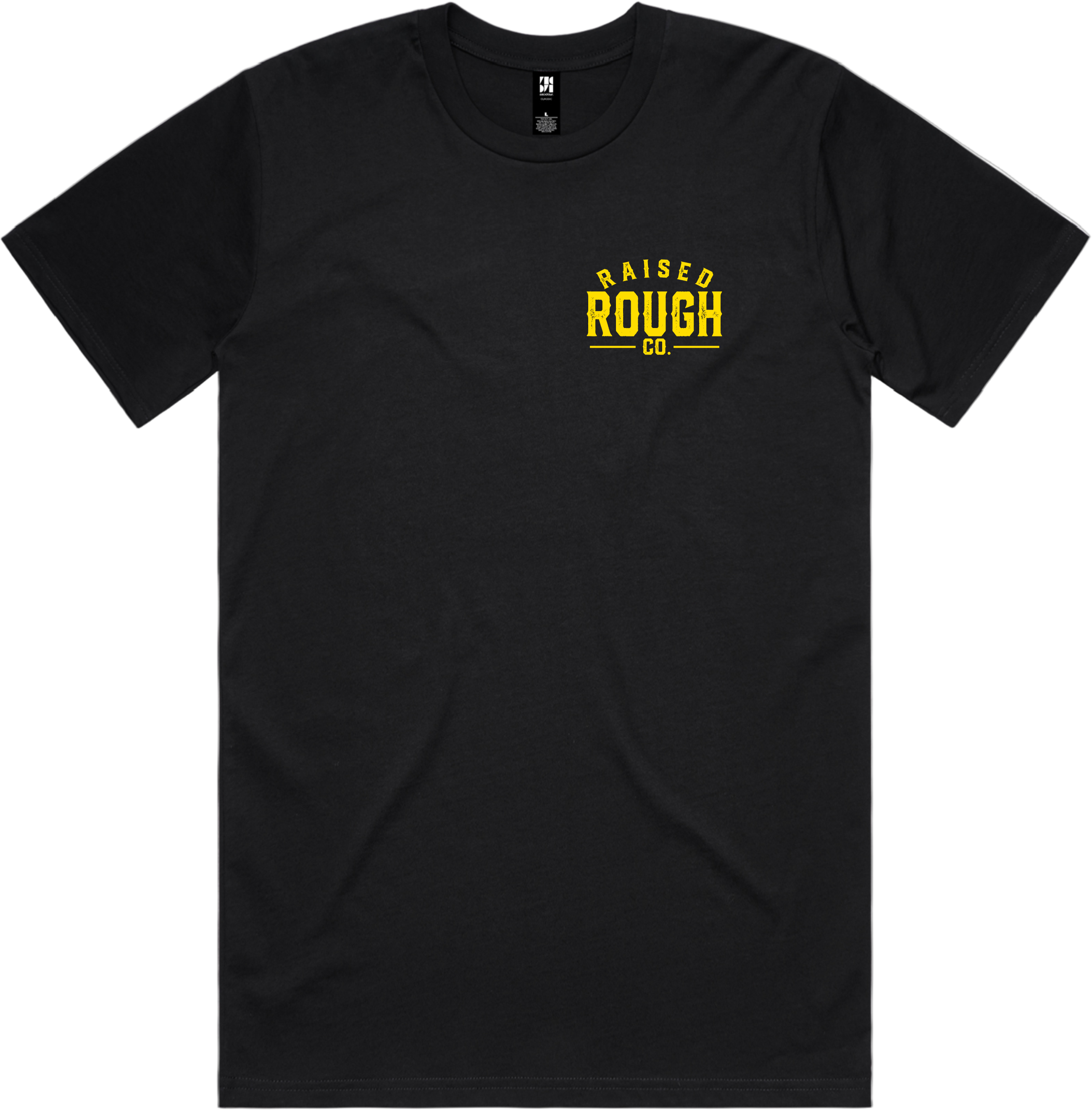 Men's Raised Rough Co. Classic Tee – Black/Yellow