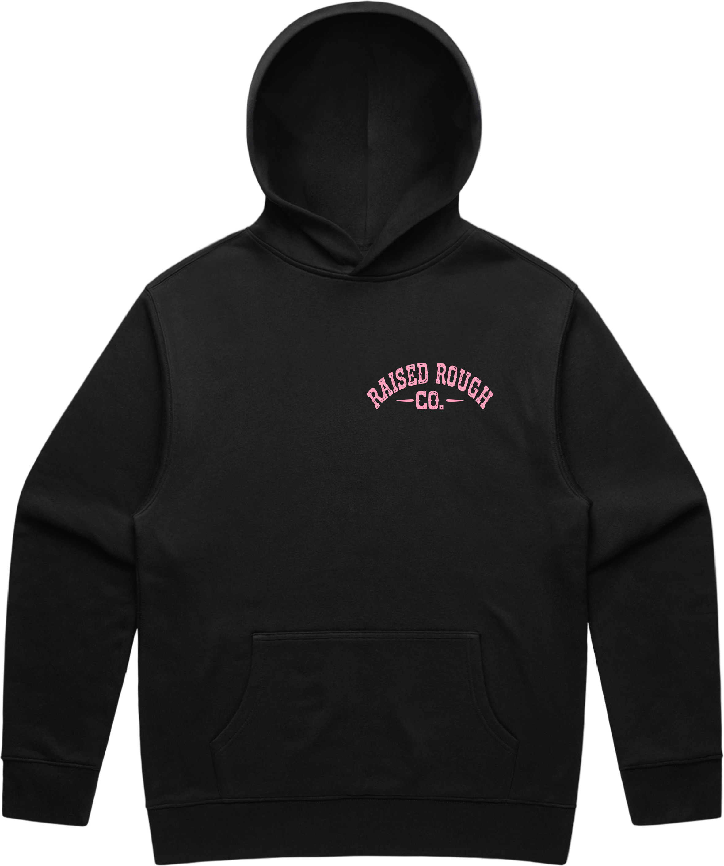 Unisex Raised Rough Co. Relaxed Hood – Black/Cowgirl