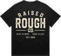 Unisex Raised Rough Co HEAVY Tee Black/Cream