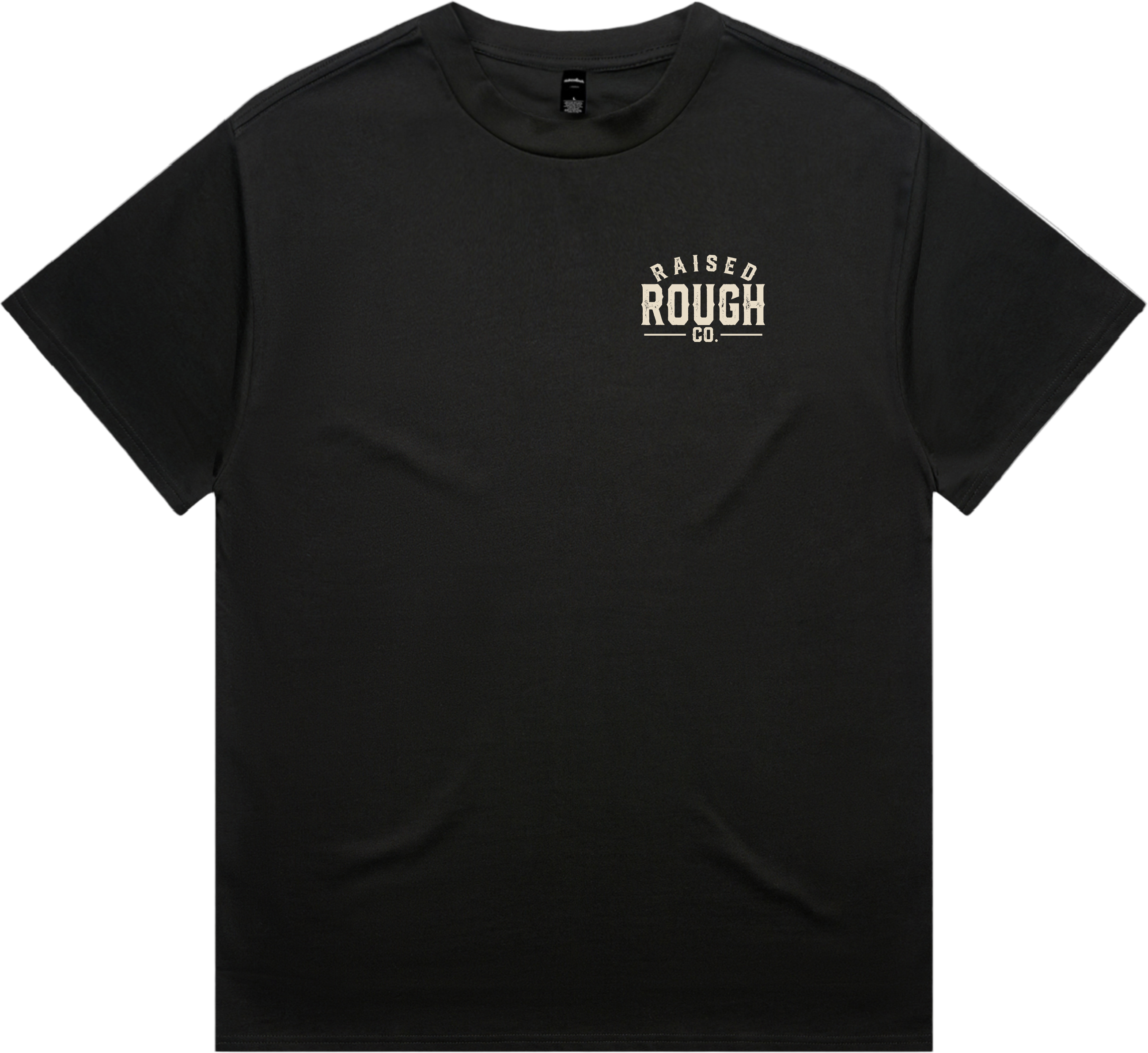 Unisex Raised Rough Co HEAVY Tee Black/Cream