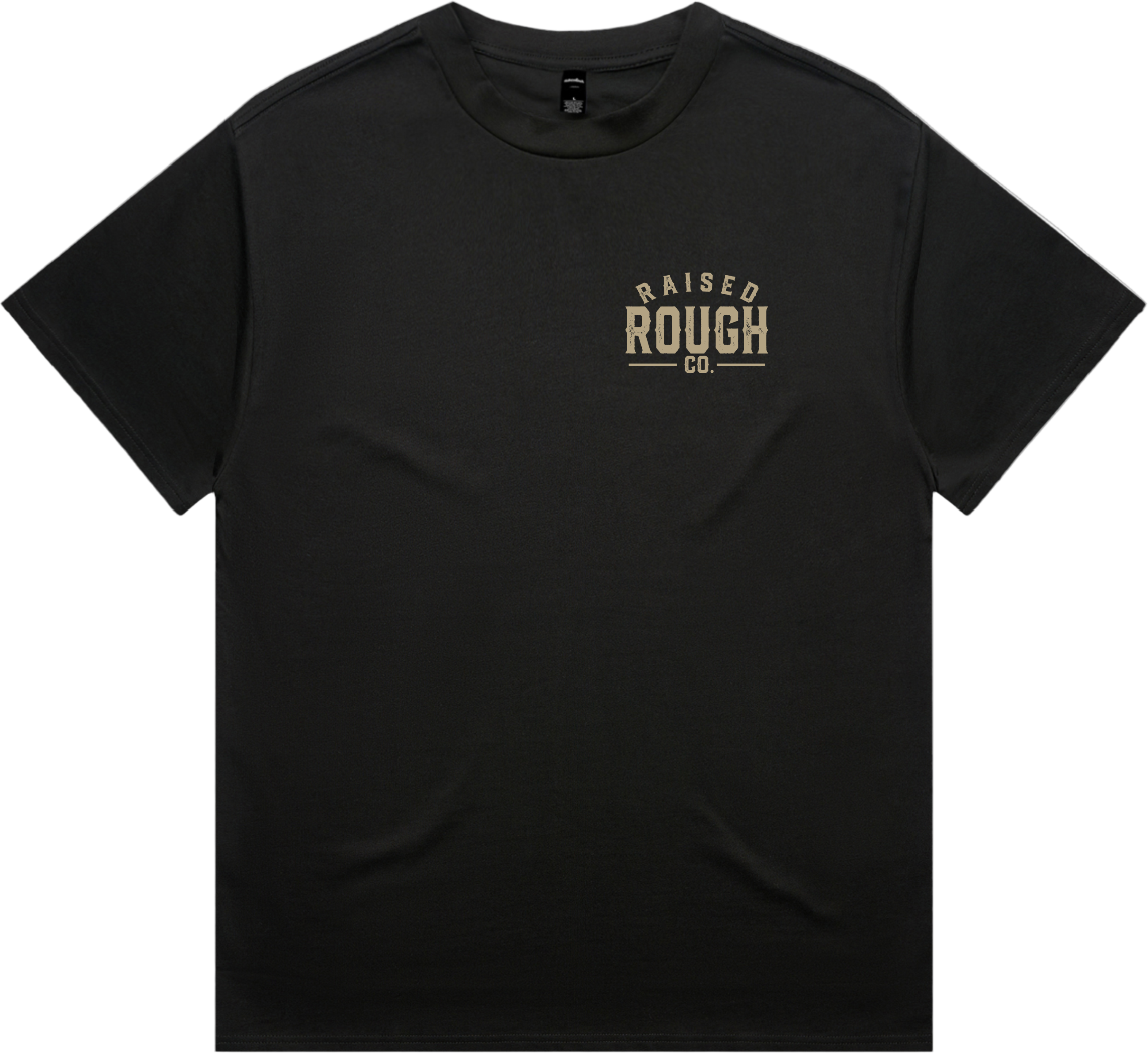 Unisex Raised Rough Co HEAVY Tee Black/Sand