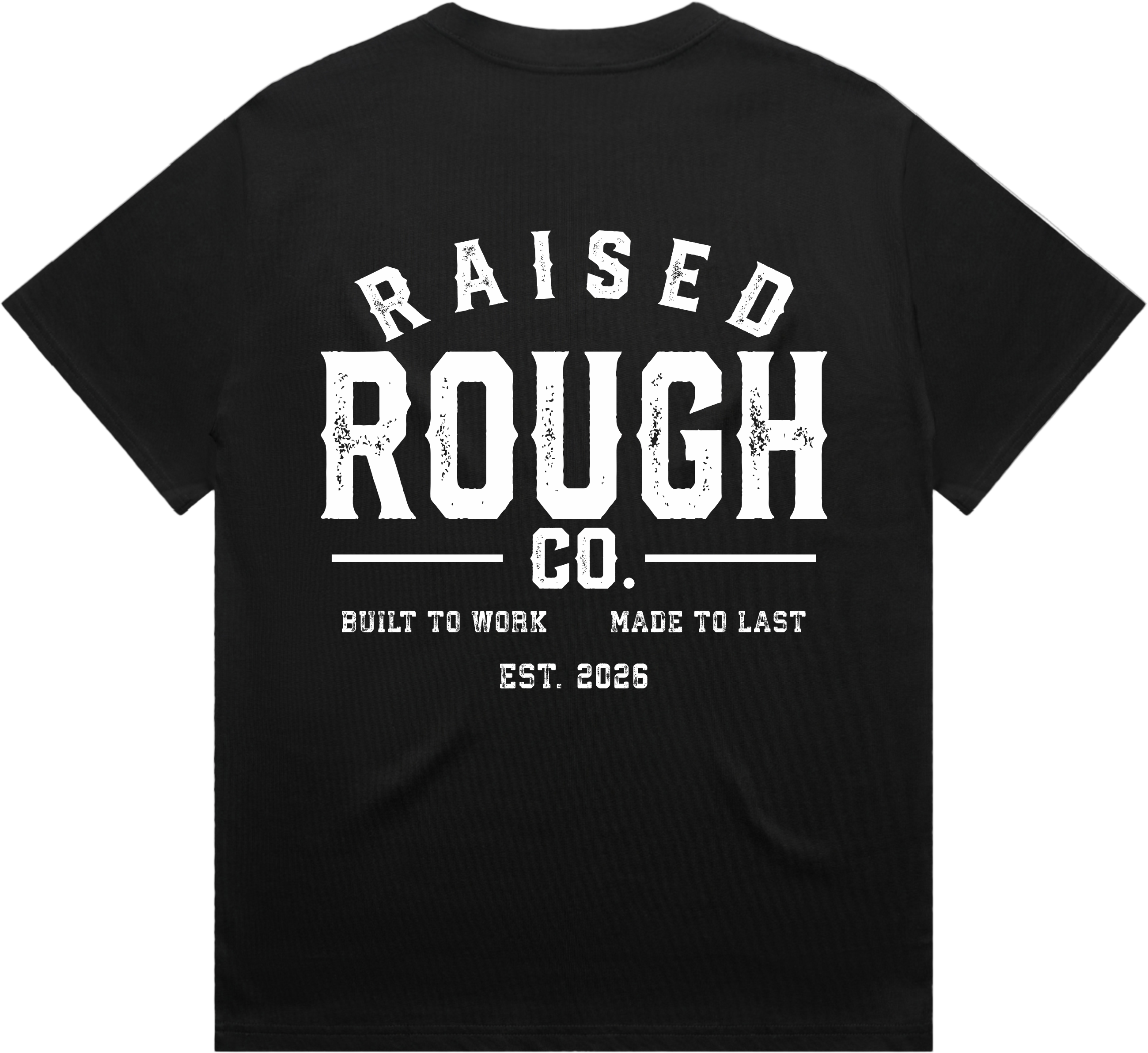 Unisex Raised Rough Co HEAVY Tee Black/White