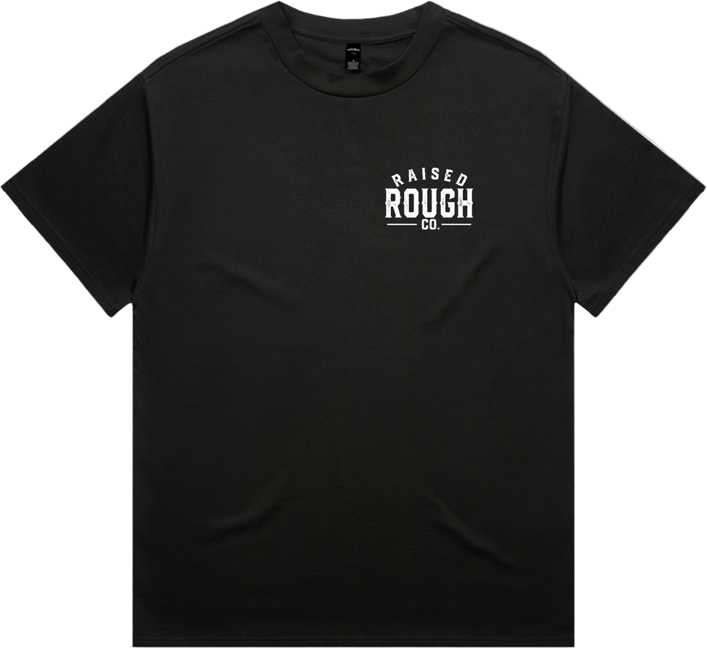 Unisex Raised Rough Co HEAVY Tee Black/White